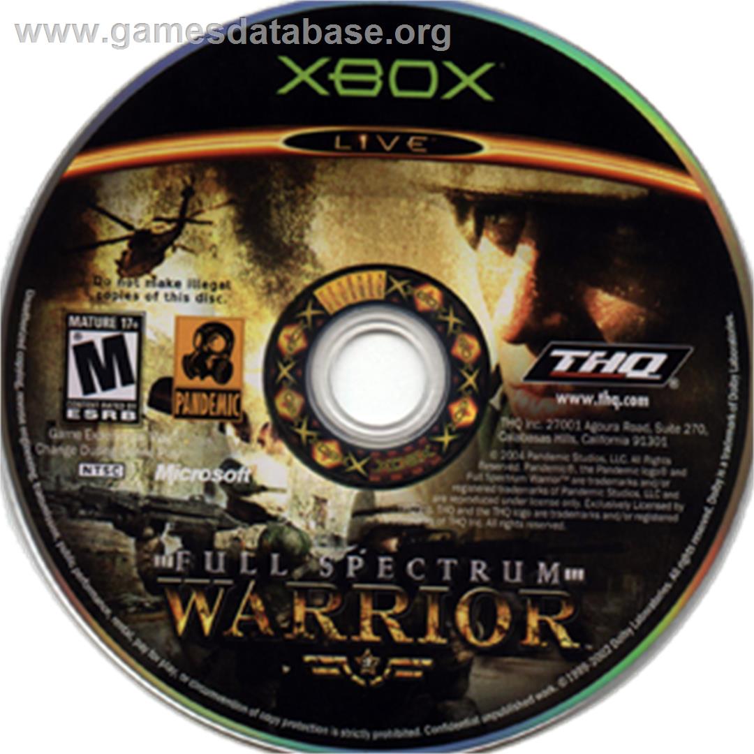 Full Spectrum Warrior: Ten Hammers - Microsoft Xbox - Artwork - CD