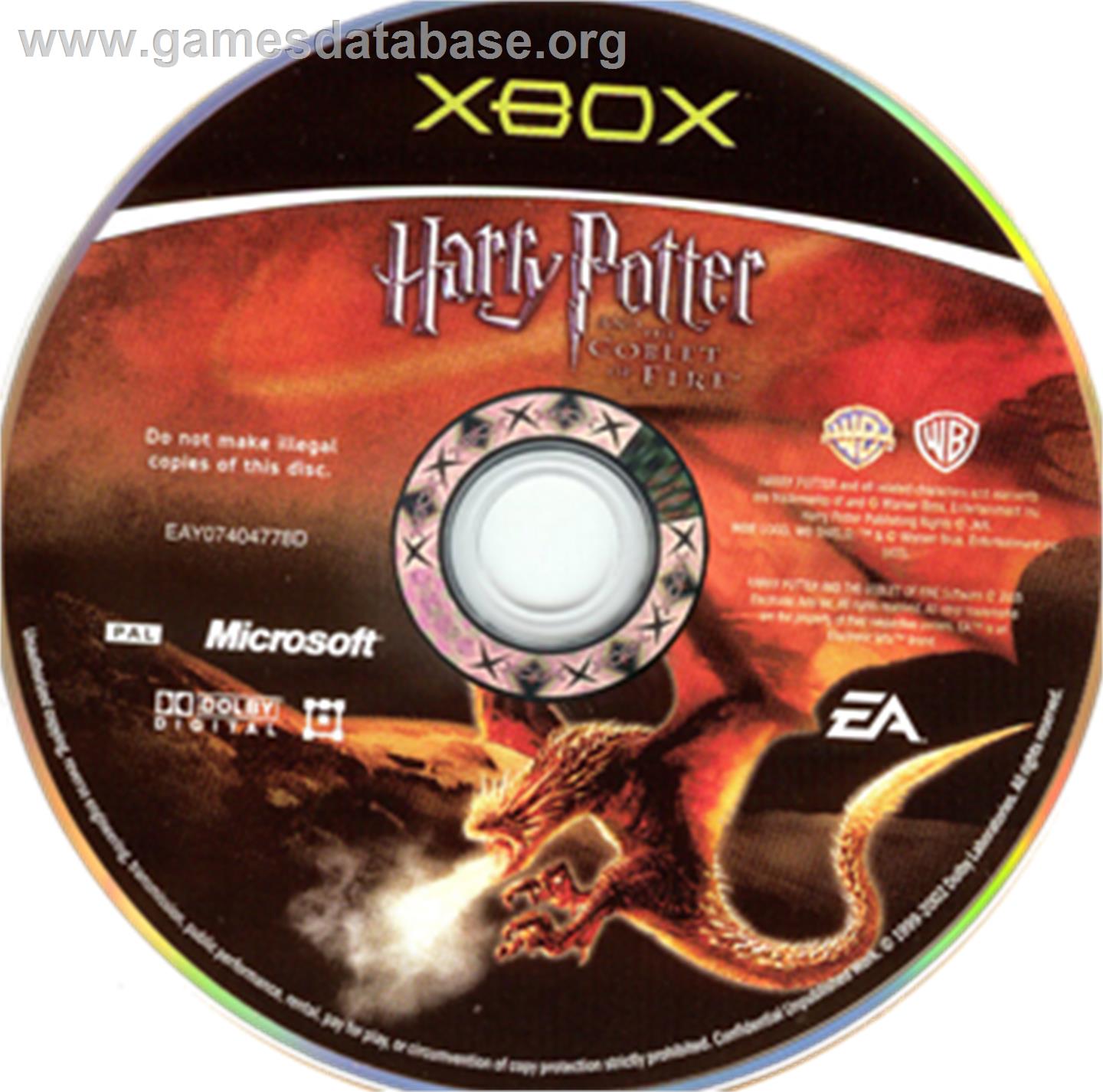 Harry Potter and the Goblet of Fire - Microsoft Xbox - Artwork - CD
