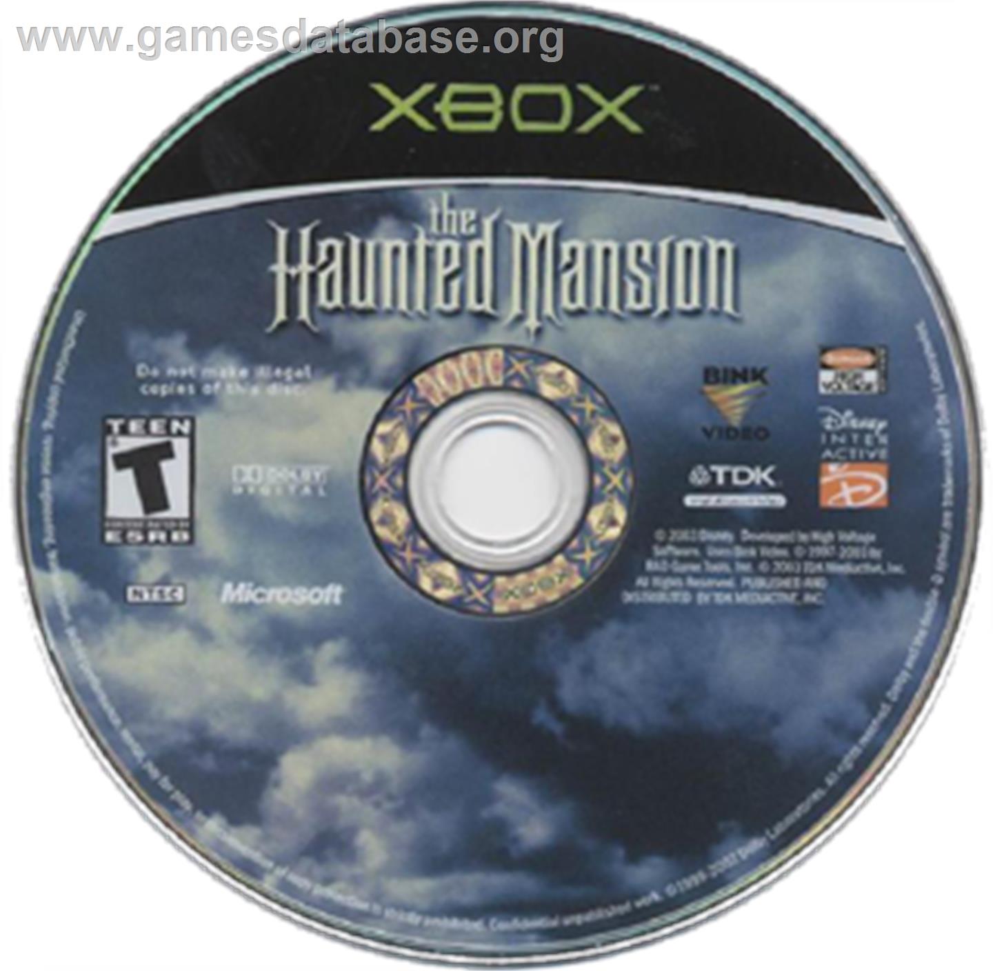 Haunted Mansion - Microsoft Xbox - Artwork - CD