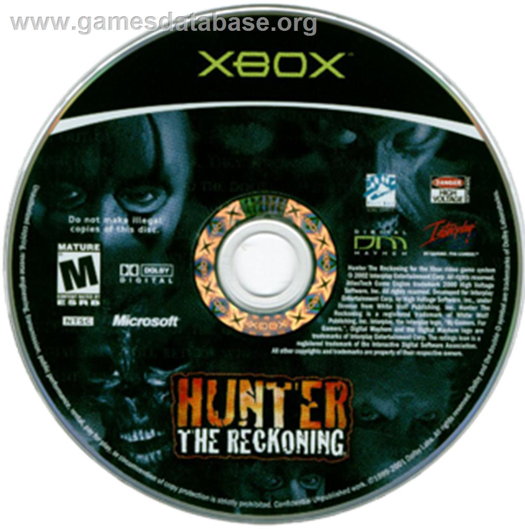 Hunter: The Reckoning - Microsoft Xbox - Artwork - CD