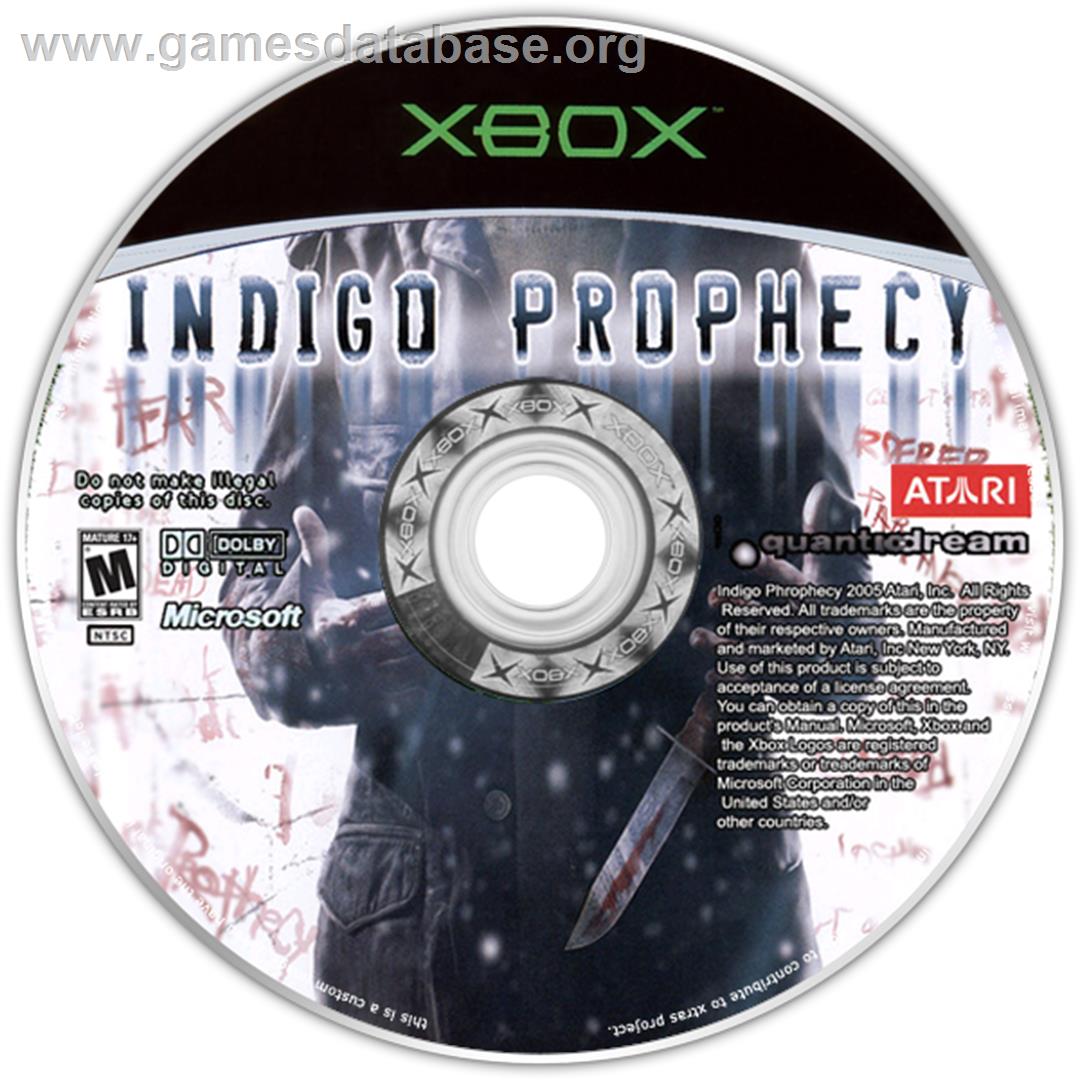Indigo Prophecy - Microsoft Xbox - Artwork - CD