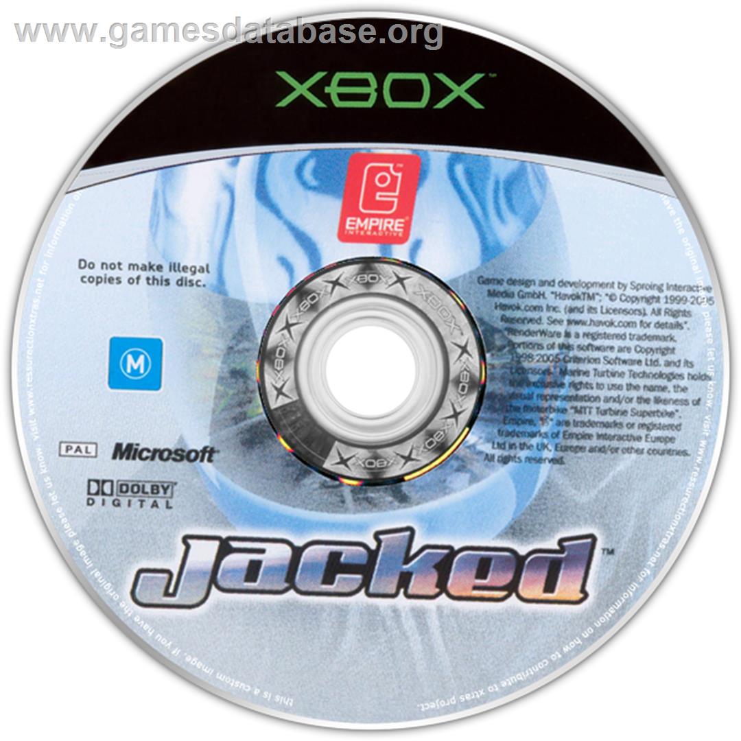 Jacked - Microsoft Xbox - Artwork - CD