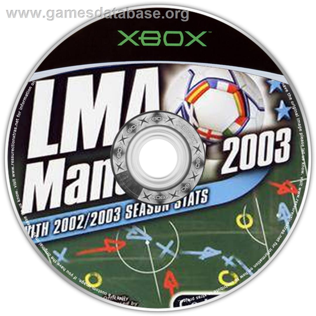 LMA Manager 2003 - Microsoft Xbox - Artwork - CD