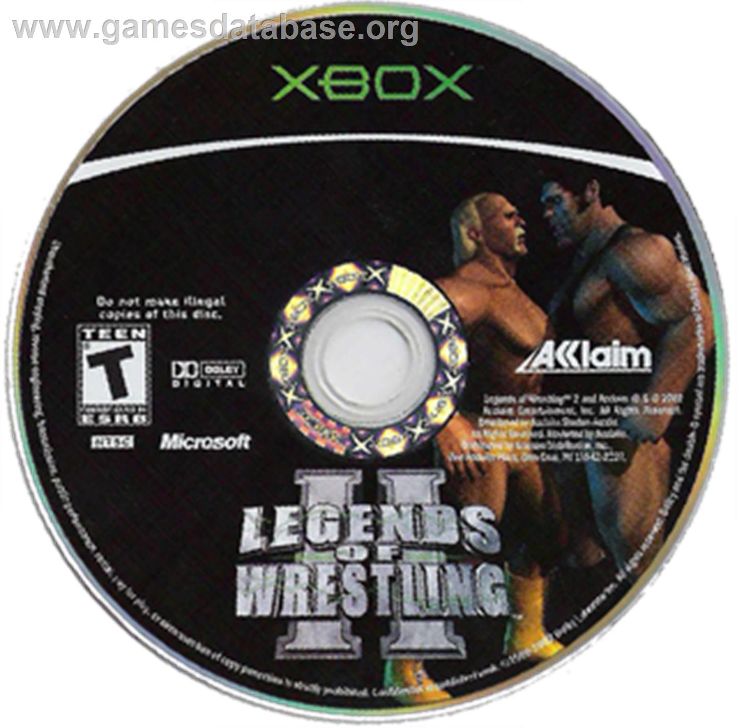 Legends of Wrestling 2 - Microsoft Xbox - Artwork - CD