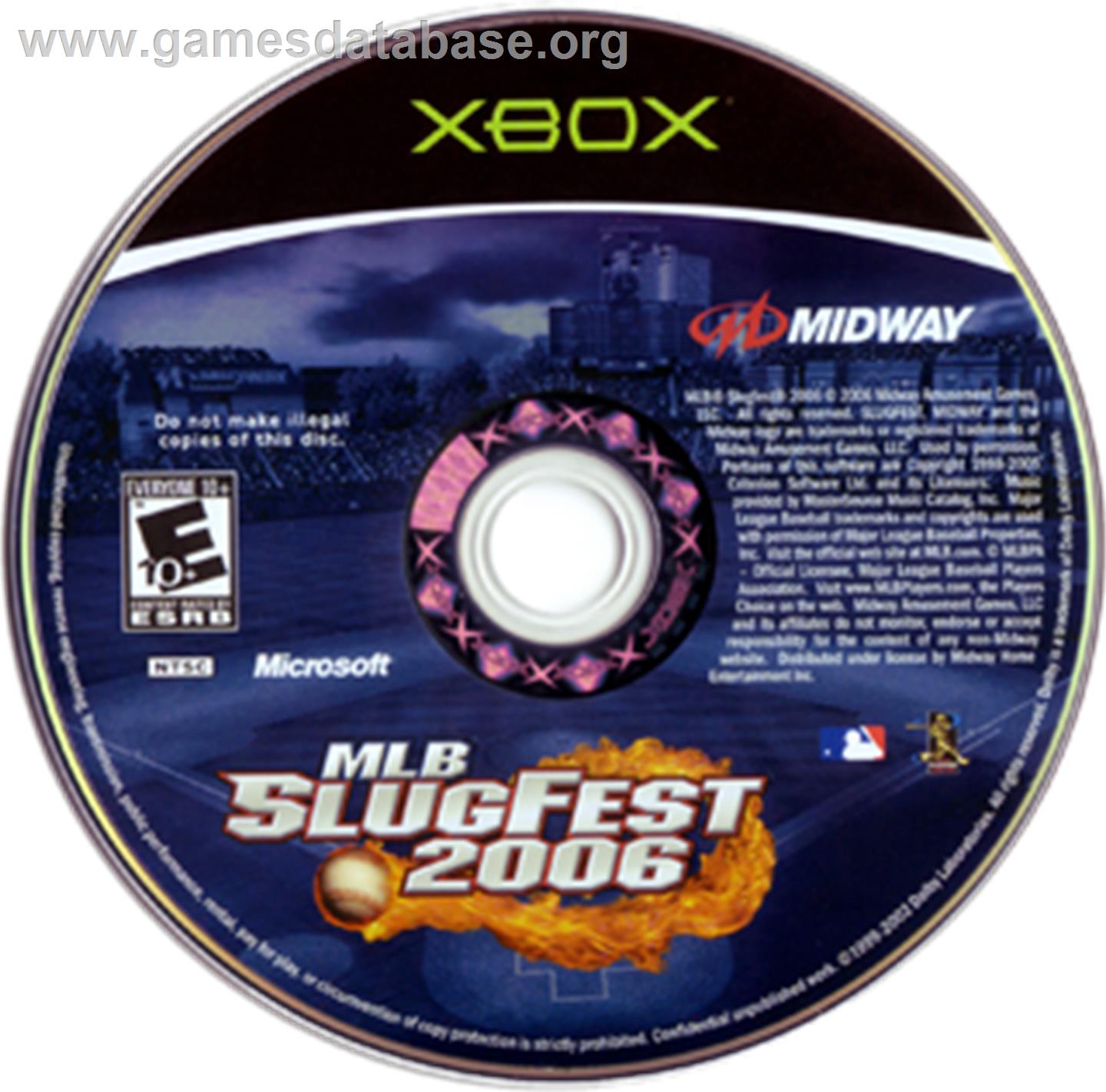 MLB Slugfest 2006 - Microsoft Xbox - Artwork - CD