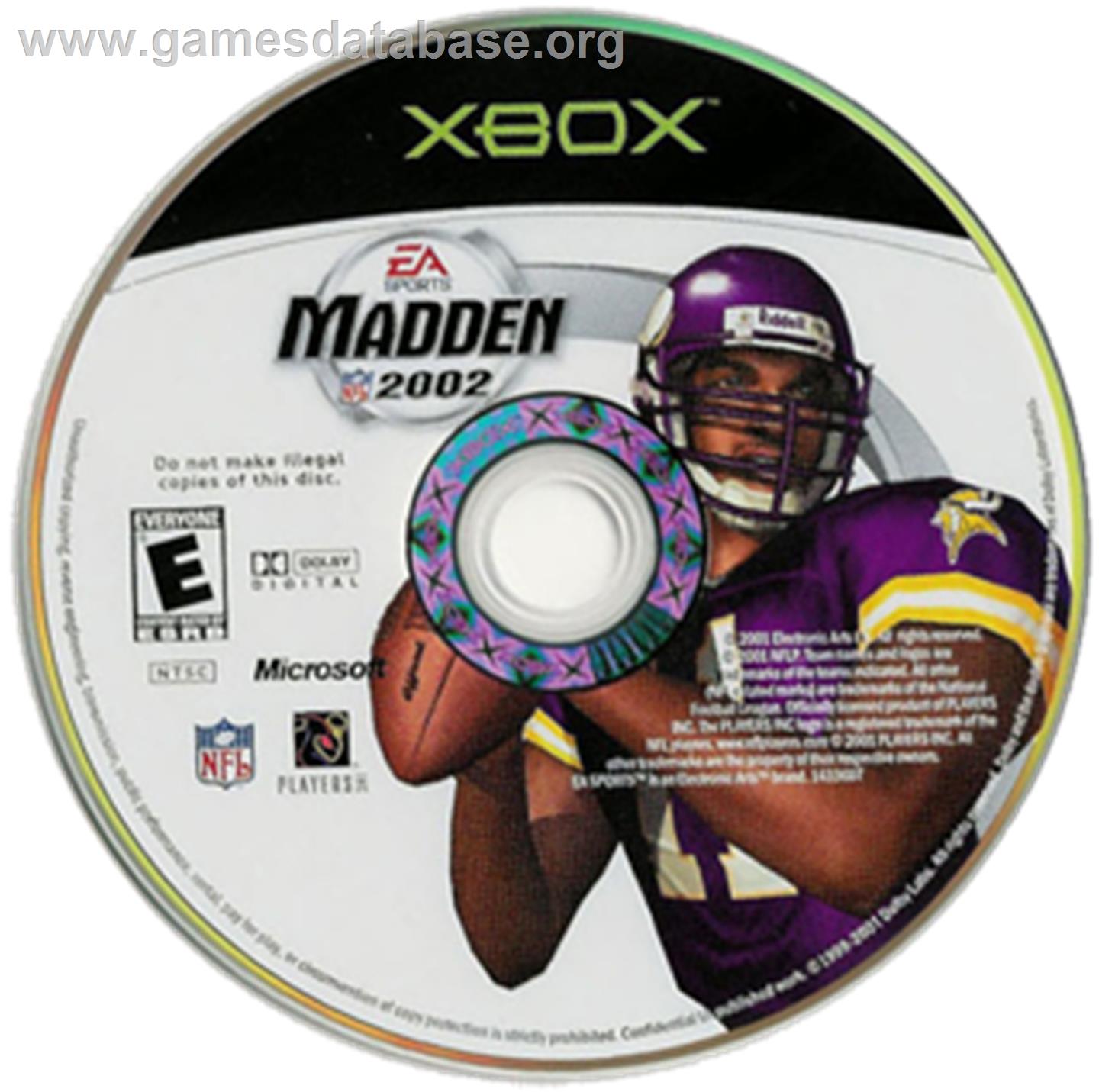 Madden NFL 2002 - Microsoft Xbox - Artwork - CD