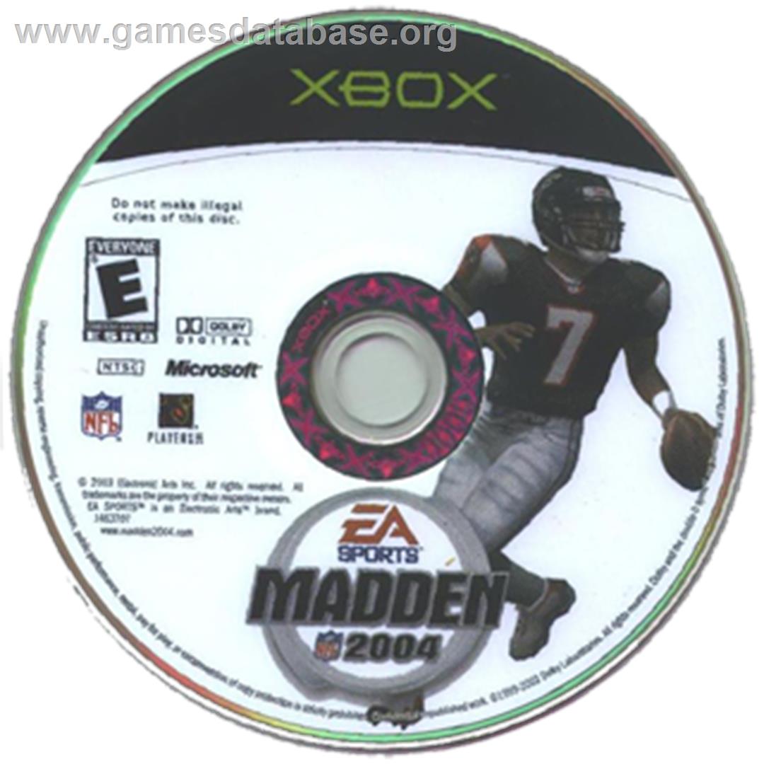 Madden NFL 2004 - Microsoft Xbox - Artwork - CD