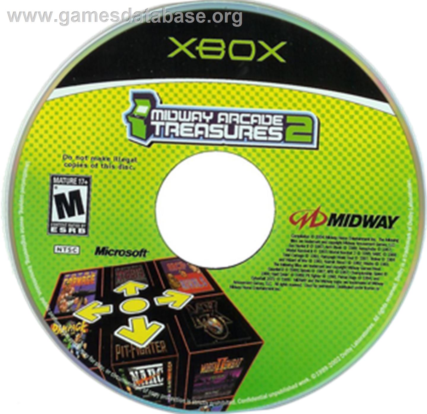 Midway Arcade Treasures 2 - Microsoft Xbox - Artwork - CD