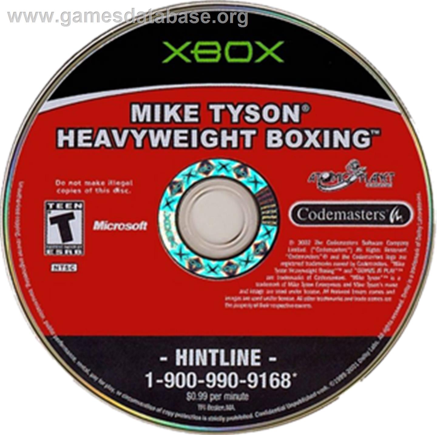Mike Tyson Heavyweight Boxing - Microsoft Xbox - Artwork - CD