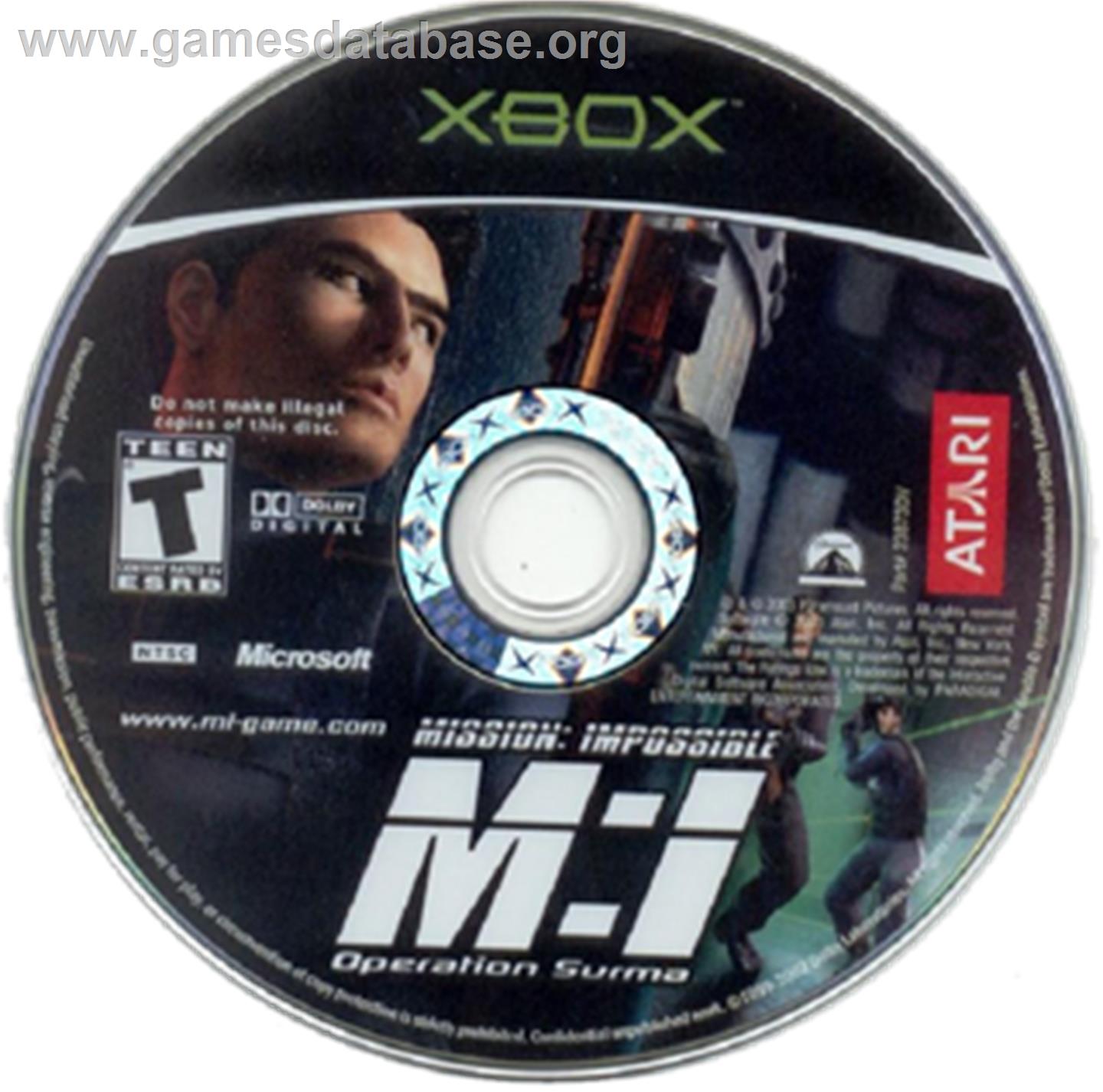Mission Impossible: Operation Surma - Microsoft Xbox - Artwork - CD