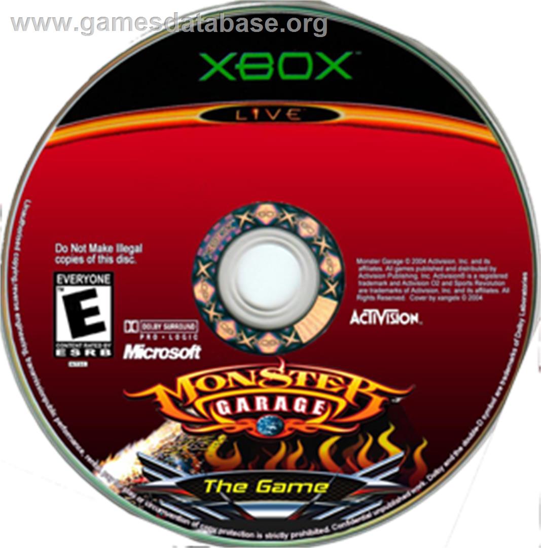 Monster Garage - Microsoft Xbox - Artwork - CD