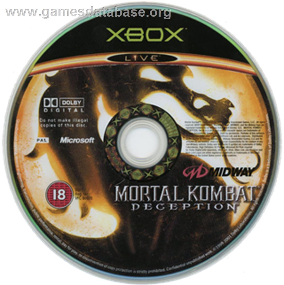 Mortal Kombat: Deception - Microsoft Xbox - Artwork - CD