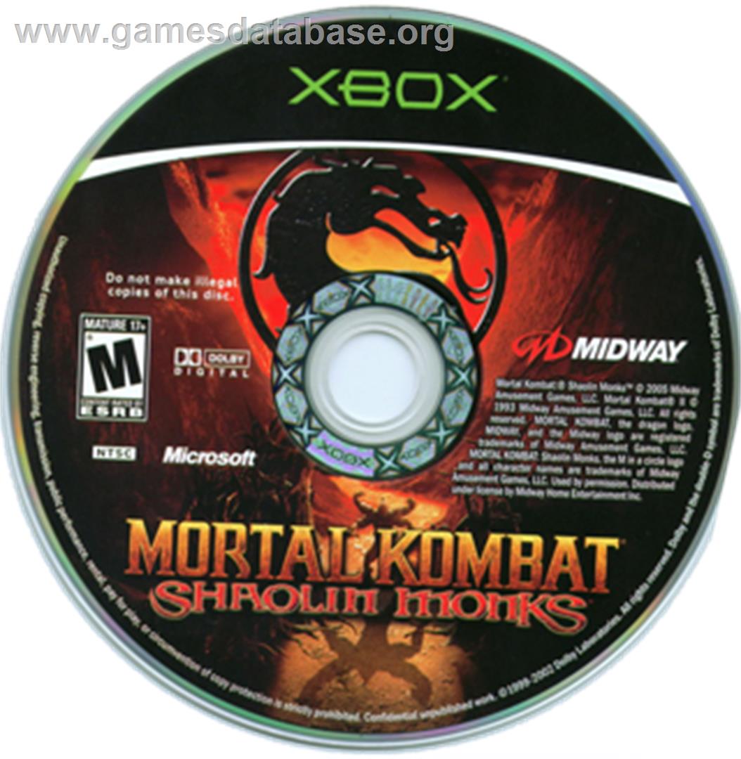 Mortal Kombat: Shaolin Monks - Microsoft Xbox - Artwork - CD
