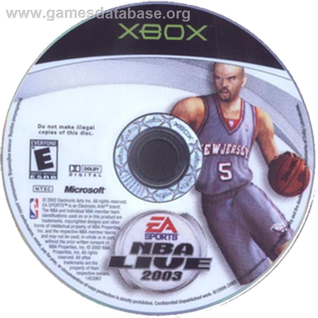 NBA Live 2003 - Microsoft Xbox - Artwork - CD