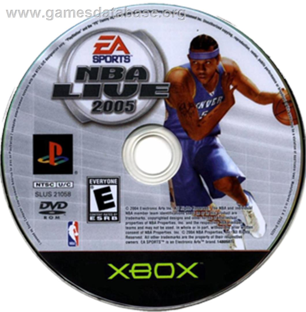 NBA Live 2005 - Microsoft Xbox - Artwork - CD
