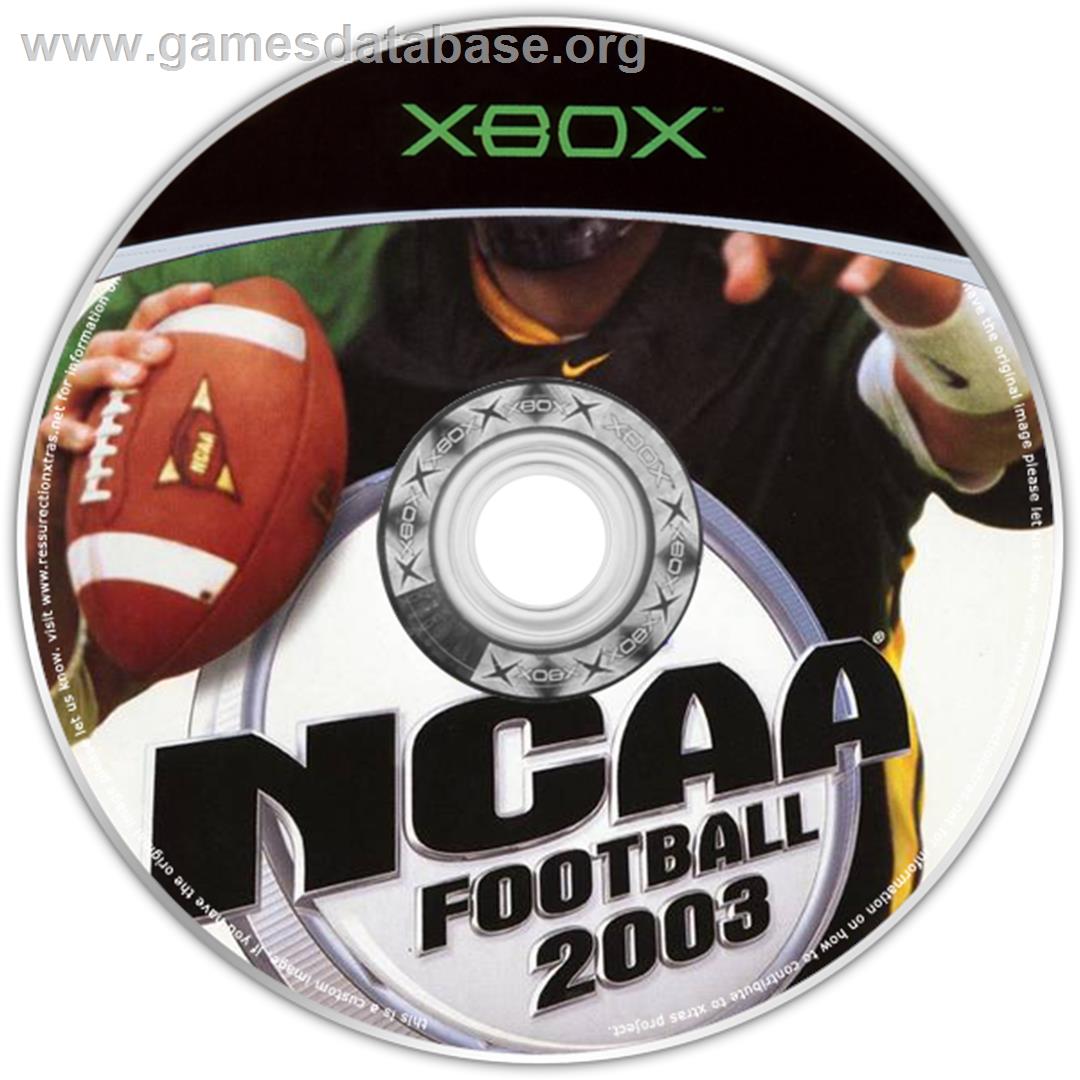 NCAA Football 2003 - Microsoft Xbox - Artwork - CD