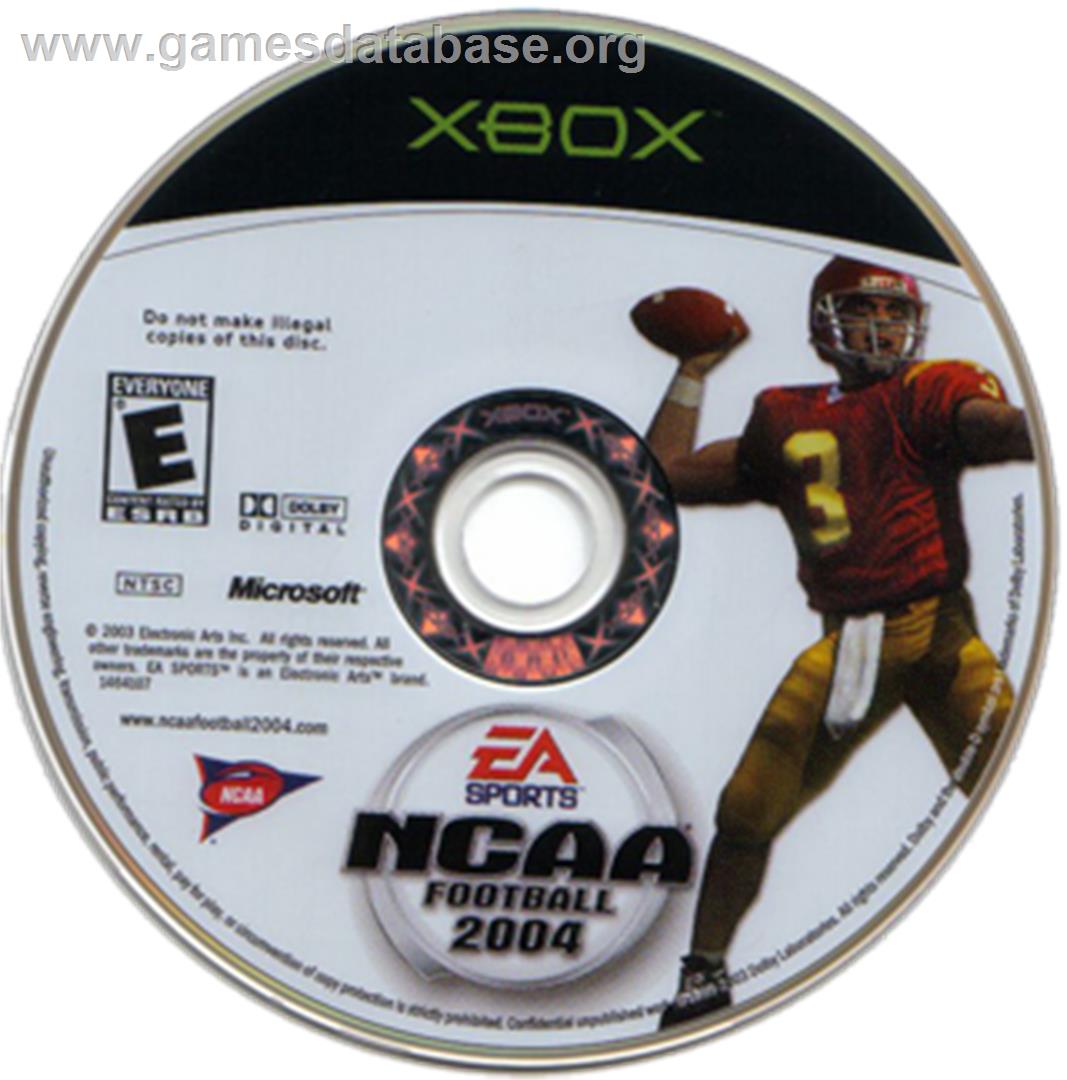 NCAA Football 2004 - Microsoft Xbox - Artwork - CD