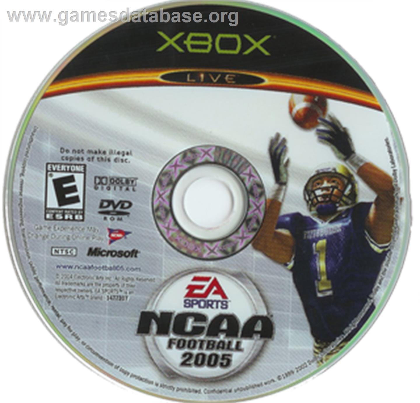 NCAA Football 2005 - Microsoft Xbox - Artwork - CD