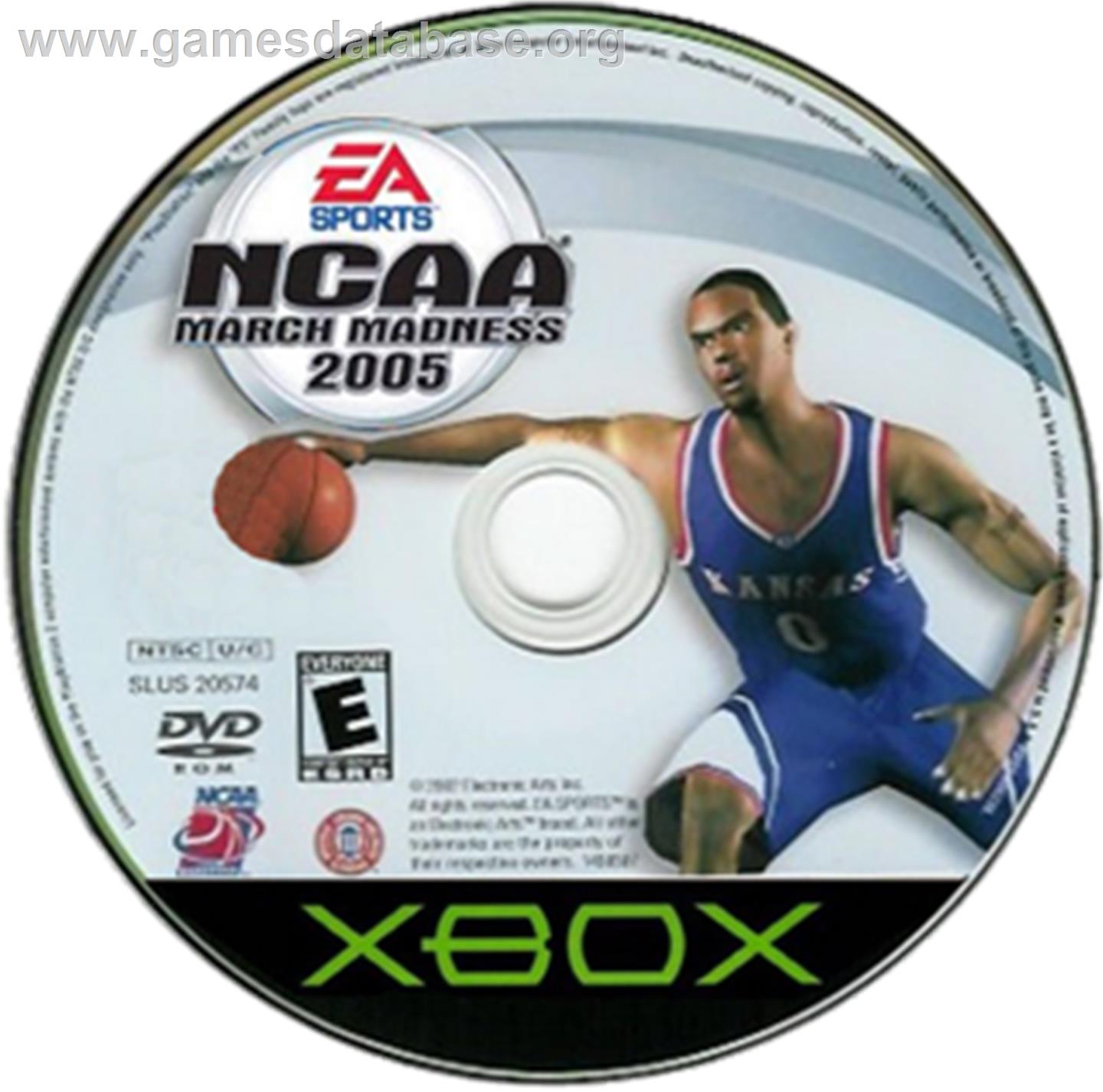NCAA March Madness 2005 - Microsoft Xbox - Artwork - CD