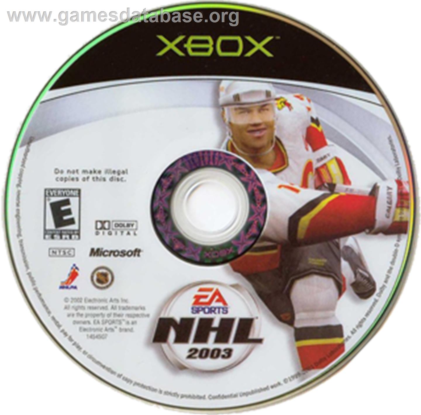 NHL 2003 - Microsoft Xbox - Artwork - CD