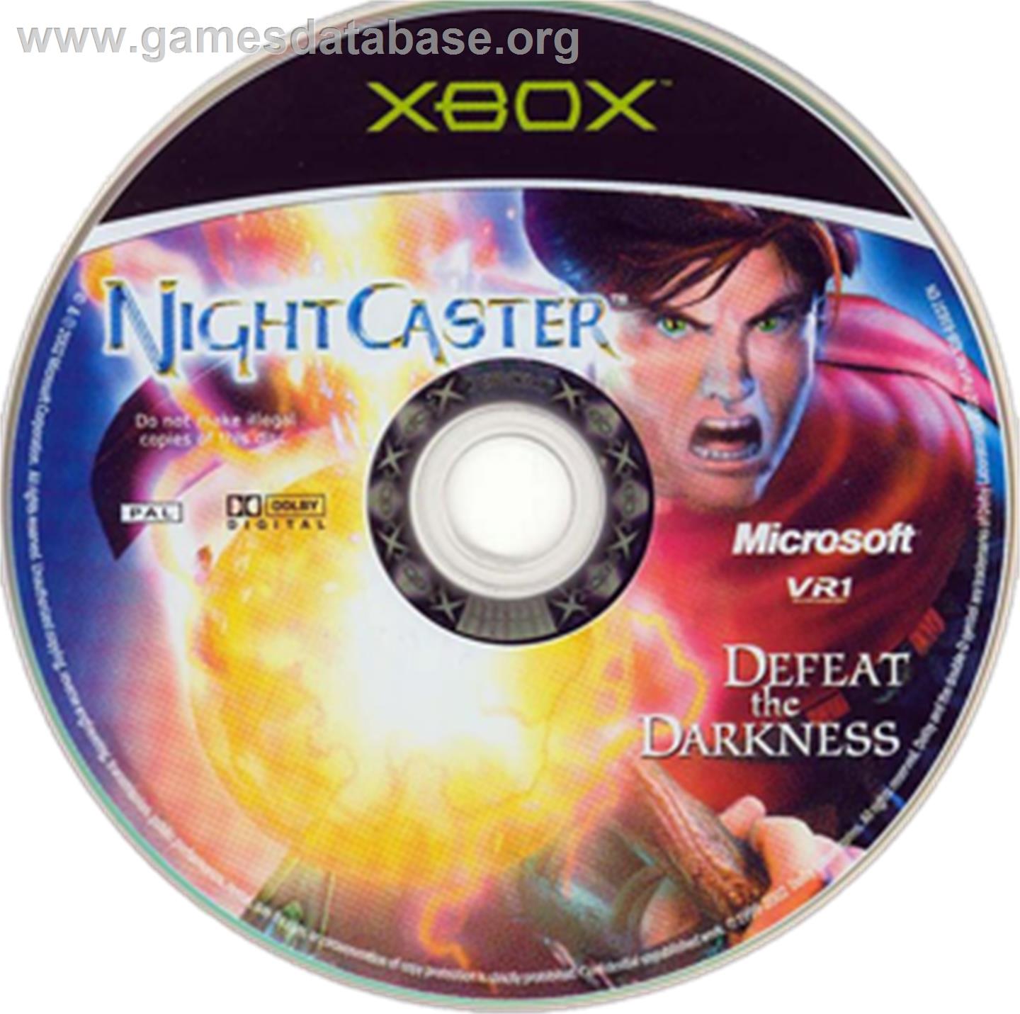 Nightcaster: Defeat the Darkness - Microsoft Xbox - Artwork - CD