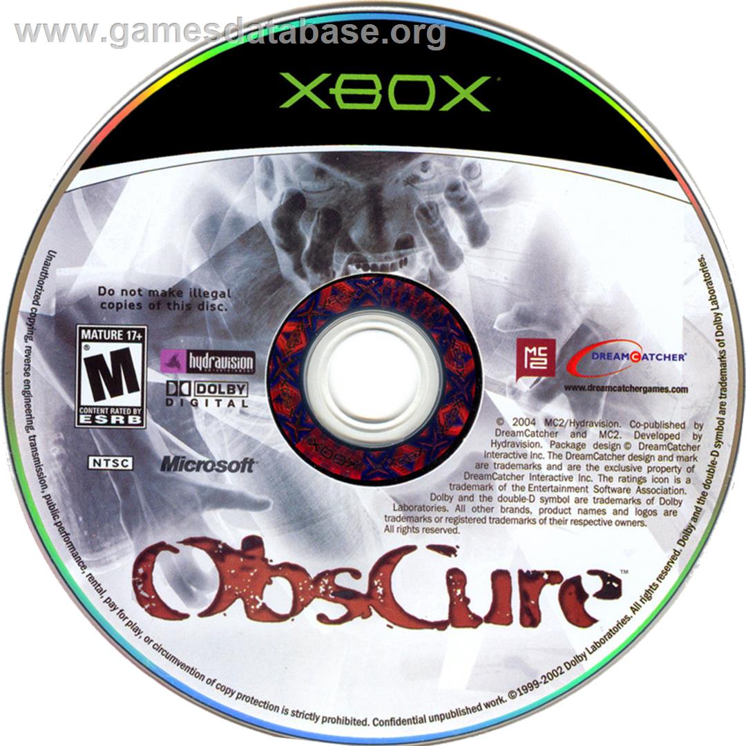 ObsCure - Microsoft Xbox - Artwork - CD