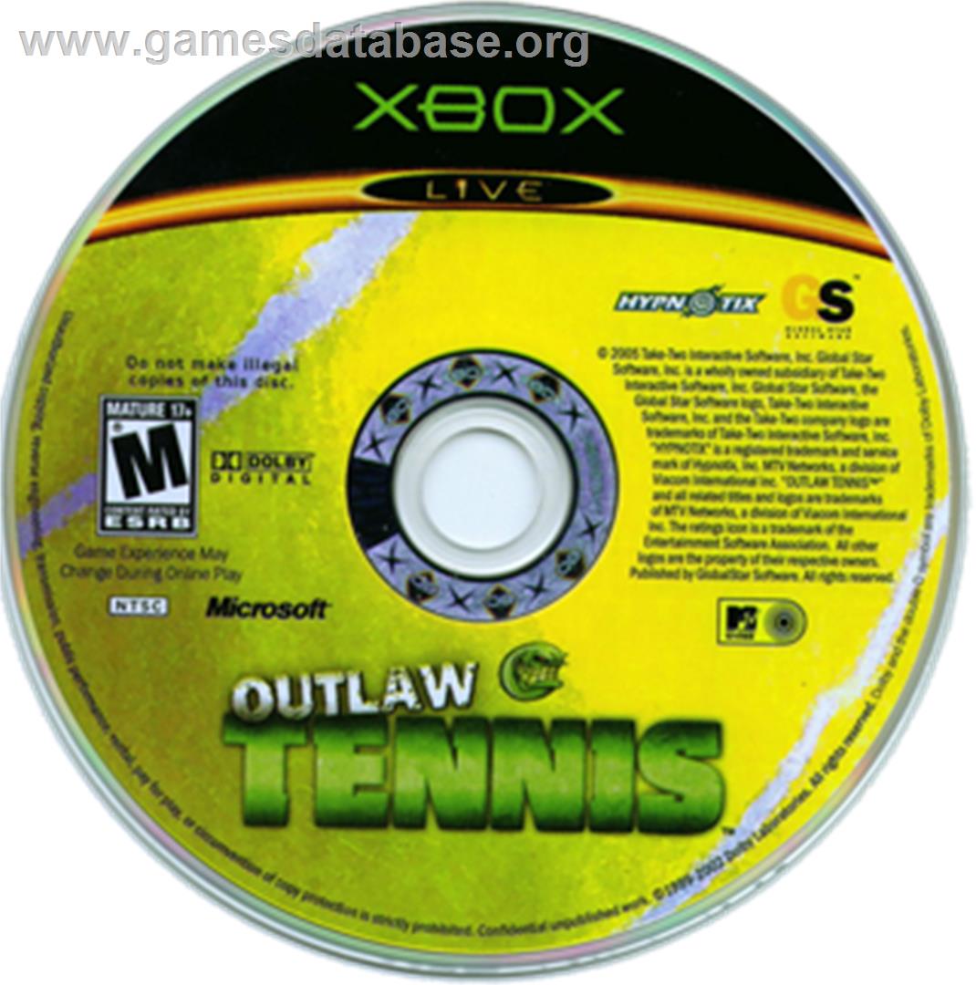 Outlaw Tennis - Microsoft Xbox - Artwork - CD