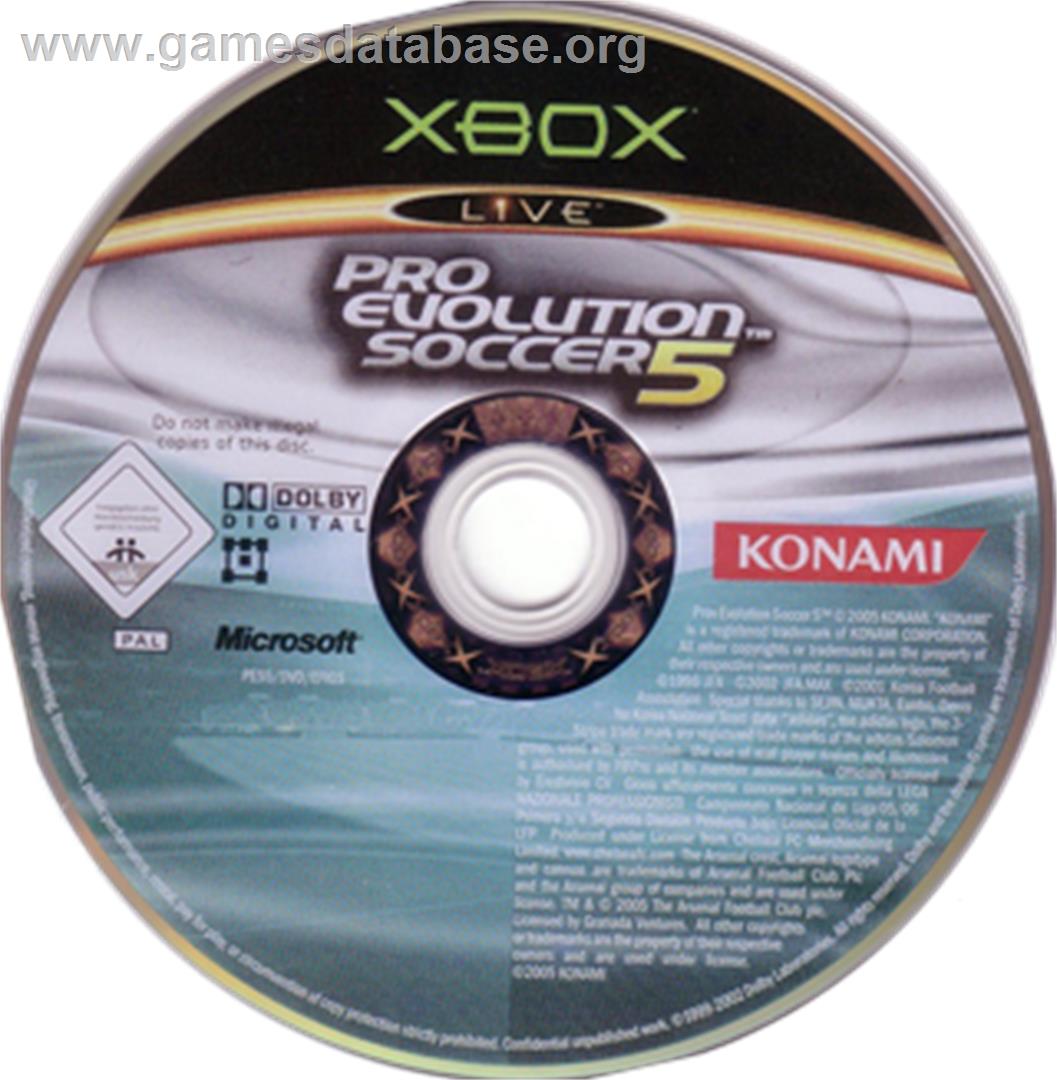 Pro Evolution Soccer 5 - Microsoft Xbox - Artwork - CD