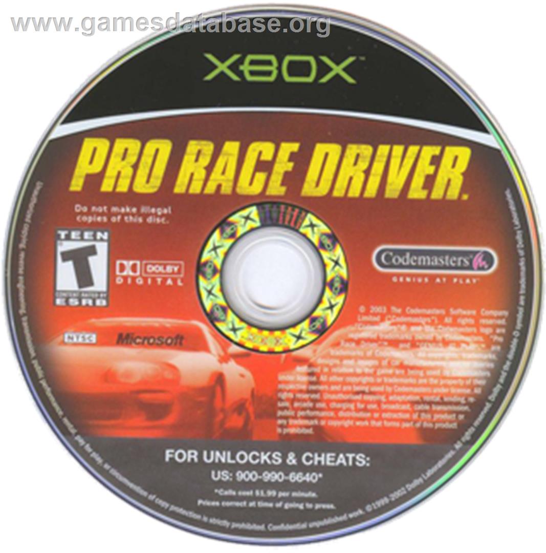 Pro Race Driver - Microsoft Xbox - Artwork - CD