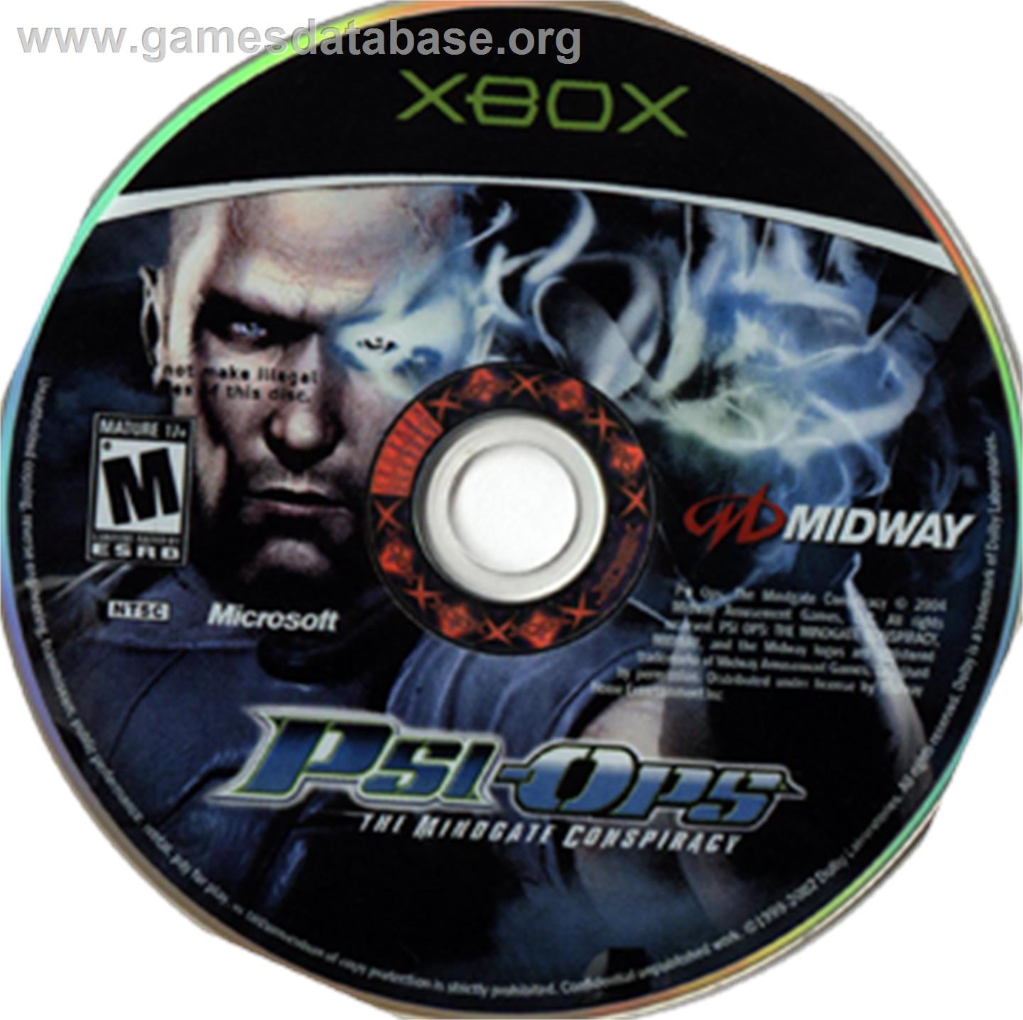 Psi-Ops: The Mindgate Conspiracy - Microsoft Xbox - Artwork - CD