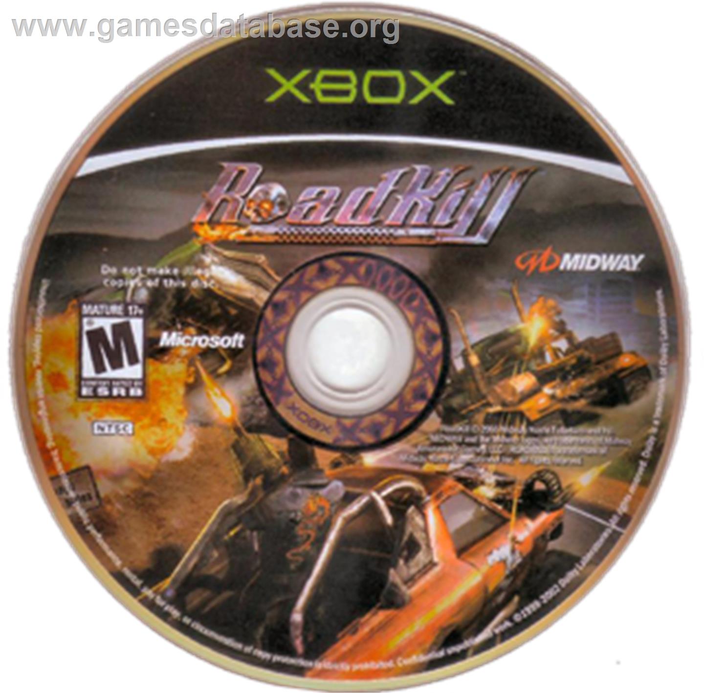 RoadKill - Microsoft Xbox - Artwork - CD
