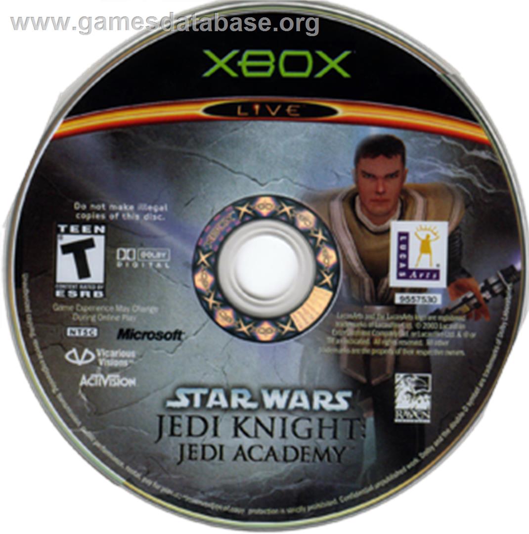 Star Wars: Jedi Knight - Jedi Academy - Microsoft Xbox - Artwork - CD
