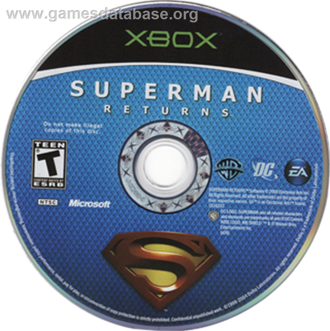 Superman Returns - Microsoft Xbox - Artwork - CD