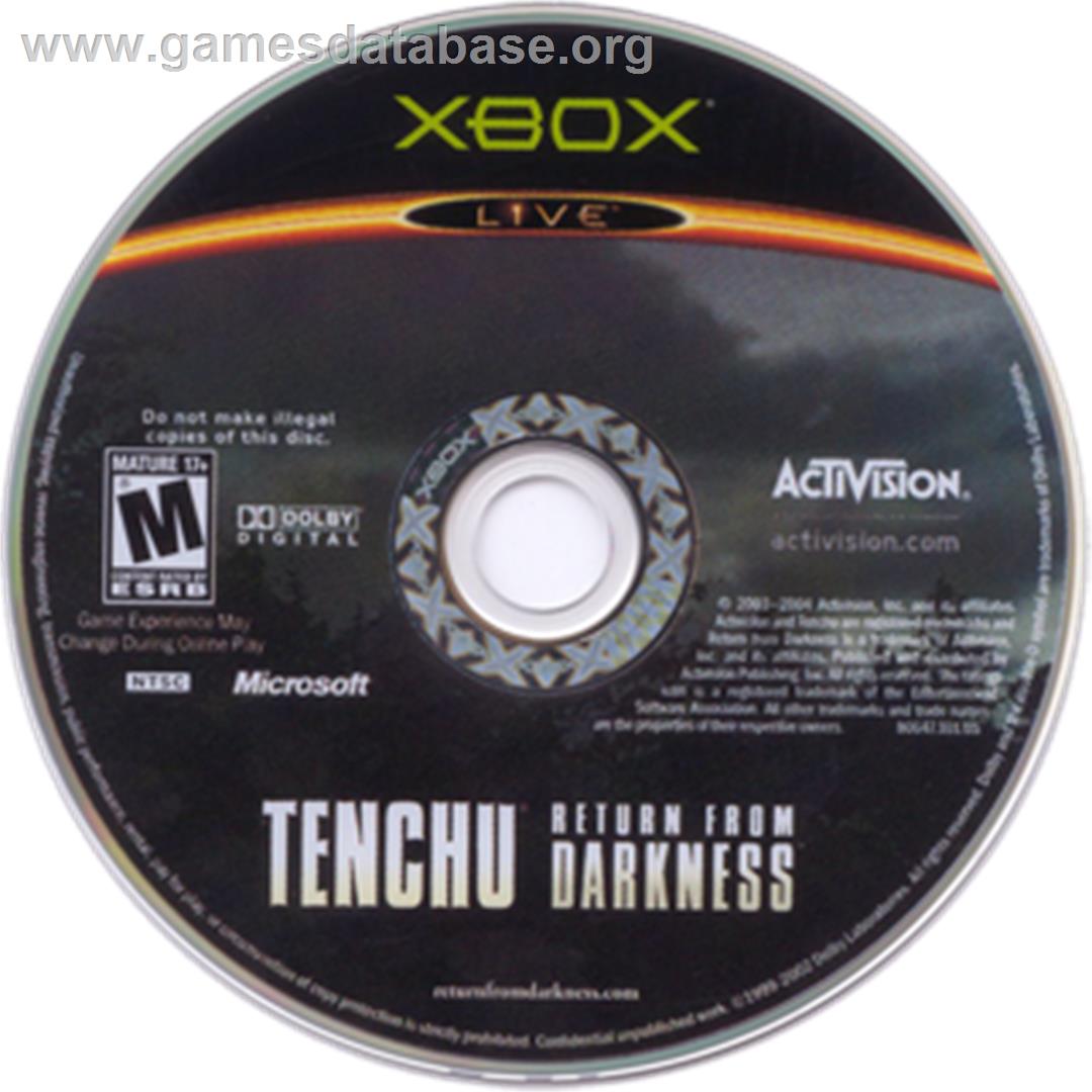 Tenchu: Return from Darkness - Microsoft Xbox - Artwork - CD
