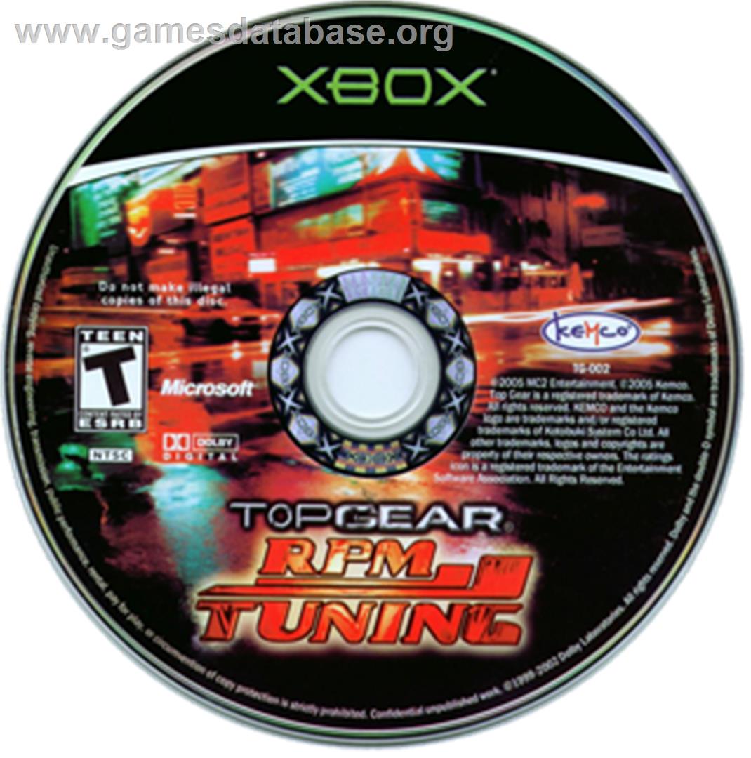 Top Gear RPM Tuning - Microsoft Xbox - Artwork - CD