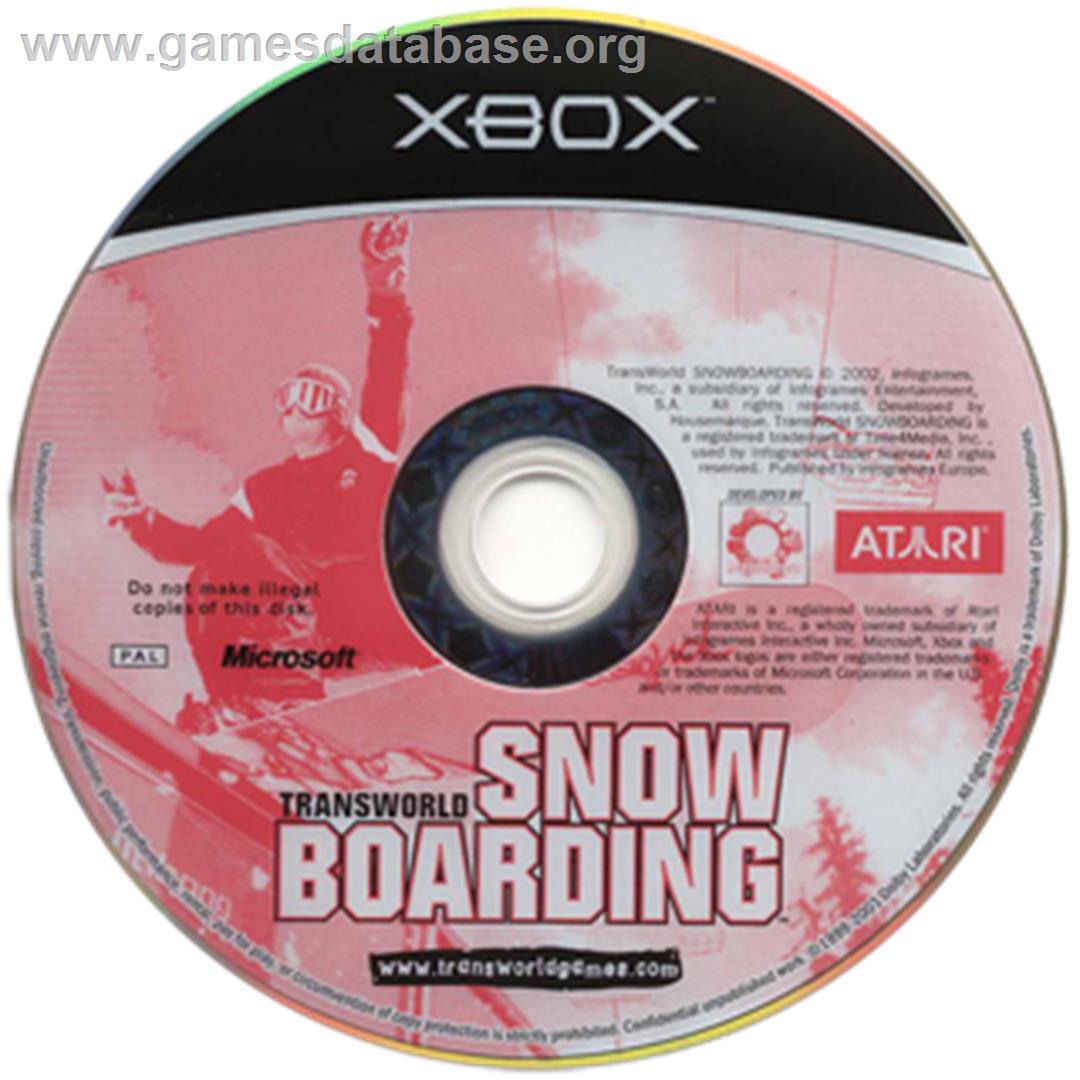 TransWorld Snowboarding - Microsoft Xbox - Artwork - CD