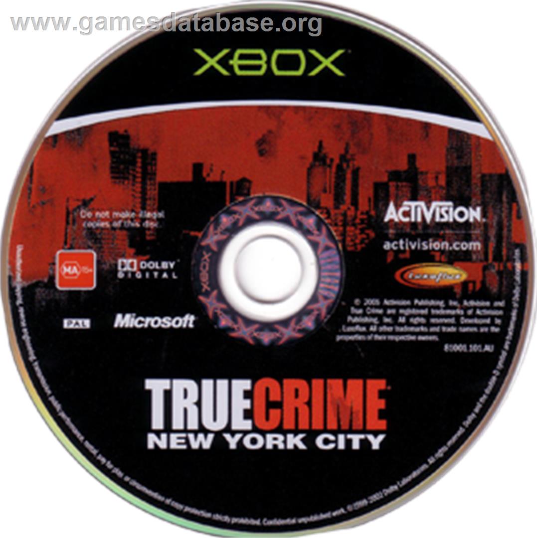 True Crime: New York City (Collector's Edition) - Microsoft Xbox - Artwork - CD