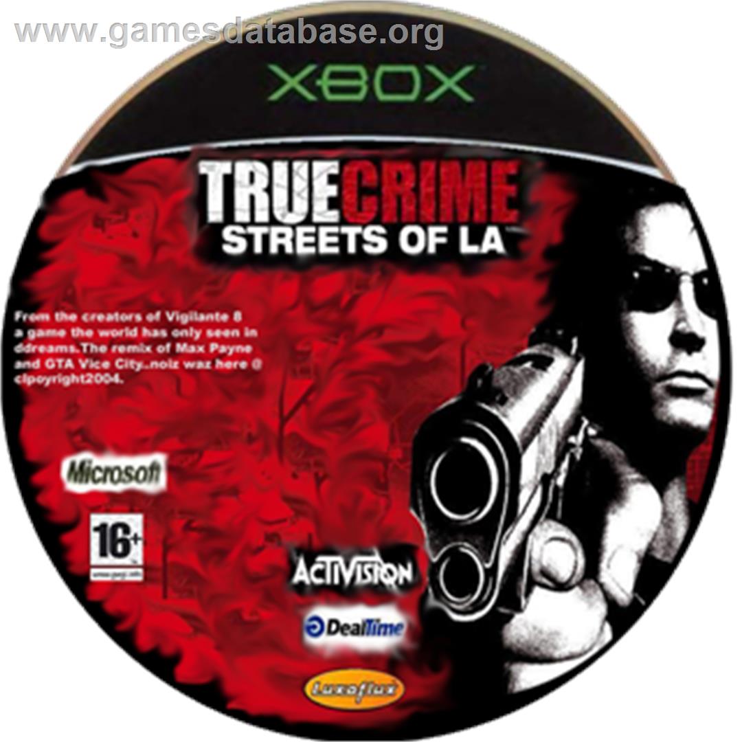 True Crime: Streets of LA - Microsoft Xbox - Artwork - CD