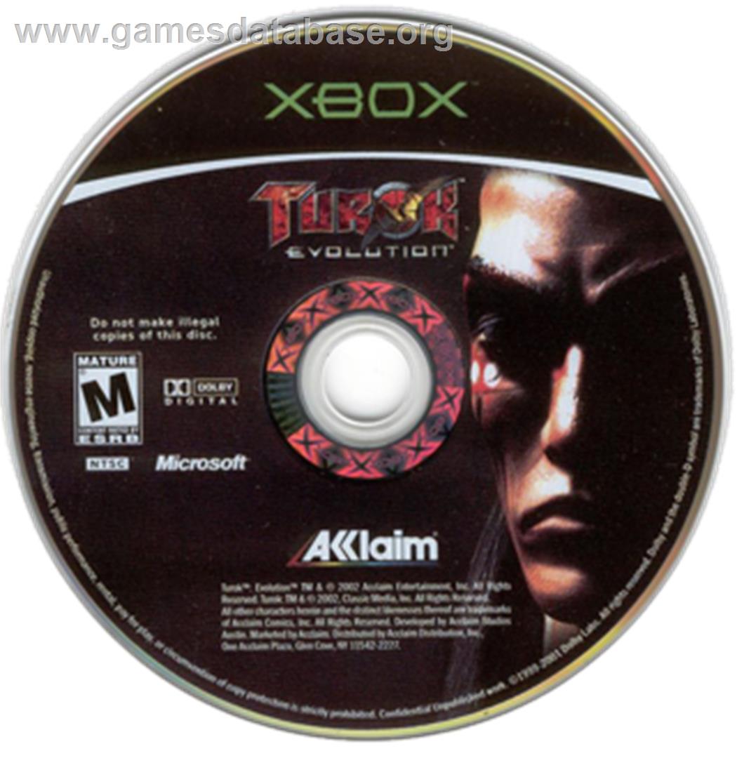 Turok: Evolution - Microsoft Xbox - Artwork - CD