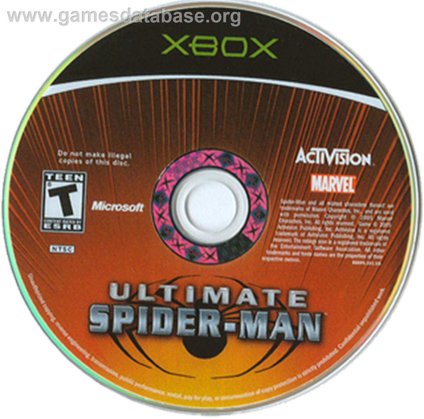 Ultimate Spider-Man - Microsoft Xbox - Artwork - CD
