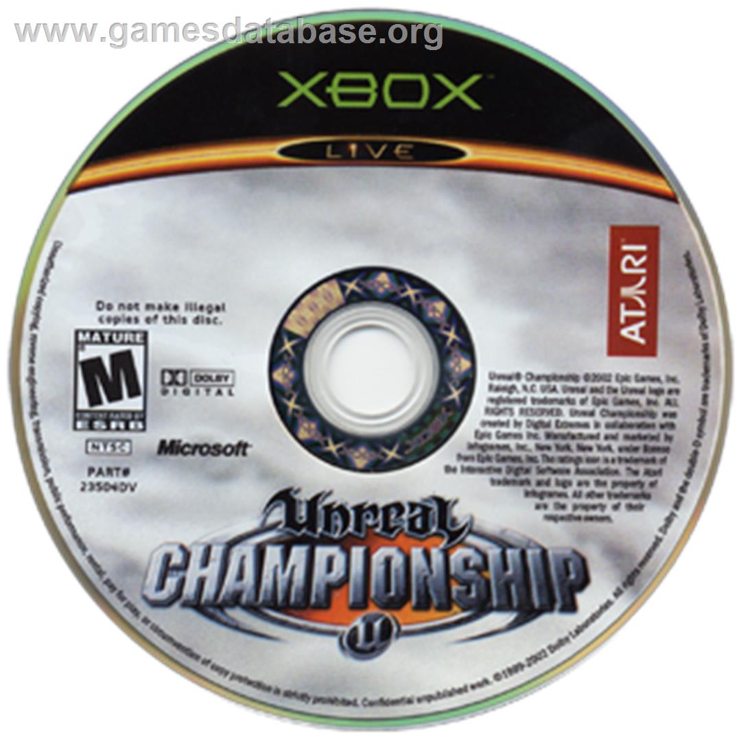 Unreal Championship - Microsoft Xbox - Artwork - CD