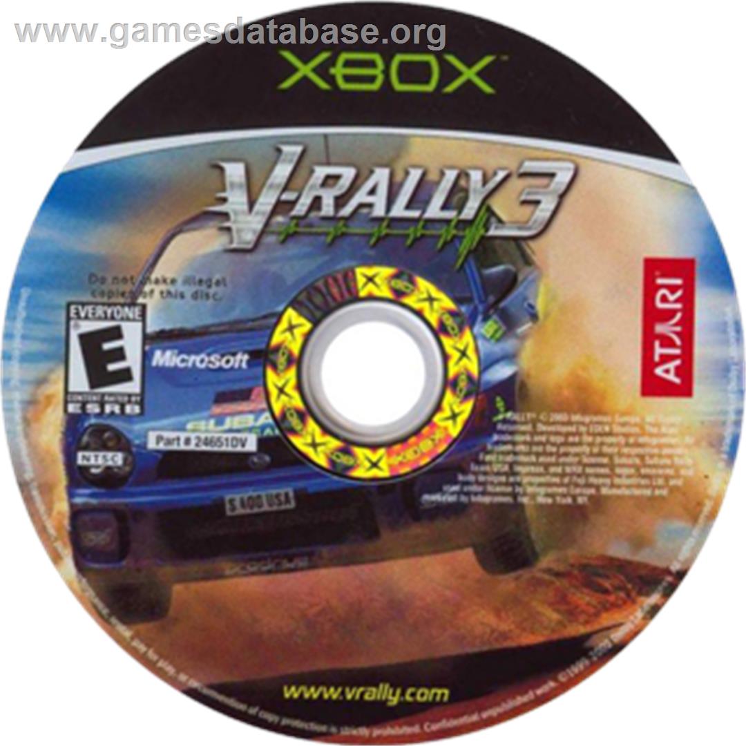 V-Rally 3 - Microsoft Xbox - Artwork - CD