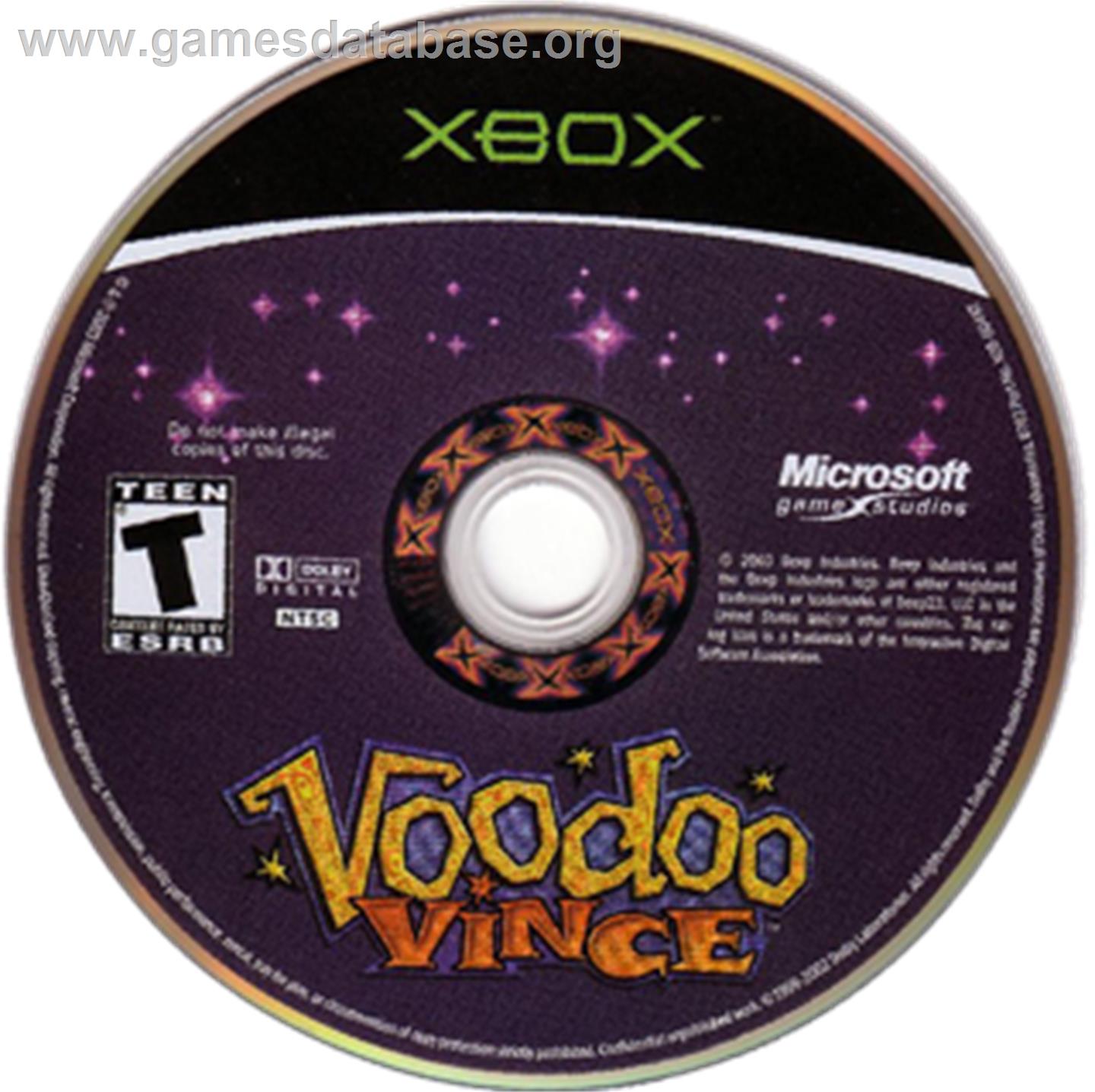 Voodoo Vince - Microsoft Xbox - Artwork - CD