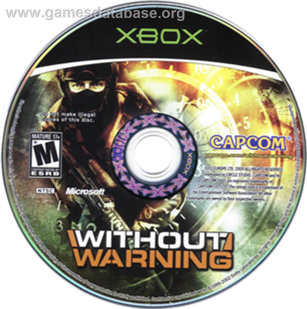 Without Warning - Microsoft Xbox - Artwork - CD