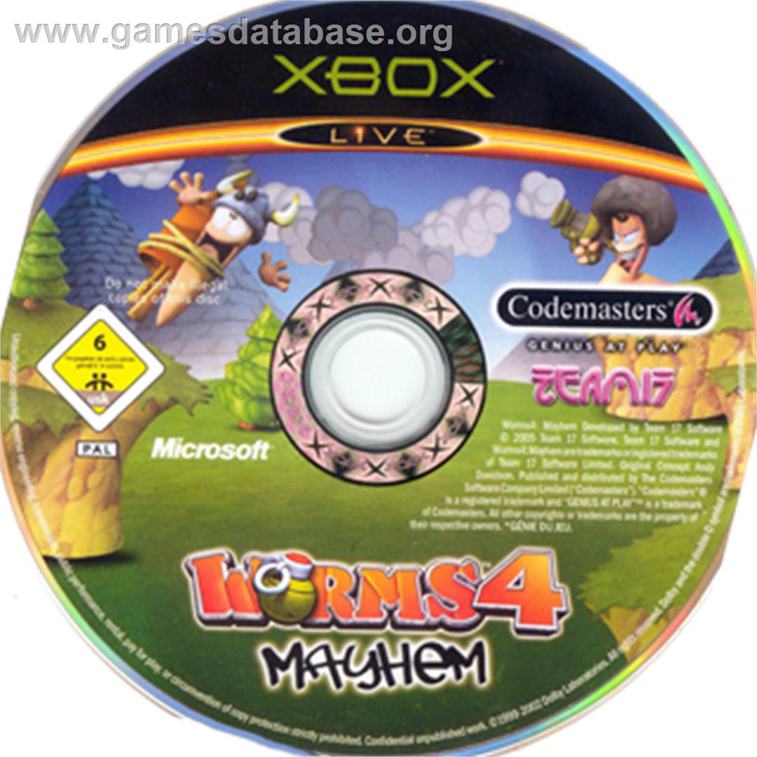 Worms 4: Mayhem - Microsoft Xbox - Artwork - CD