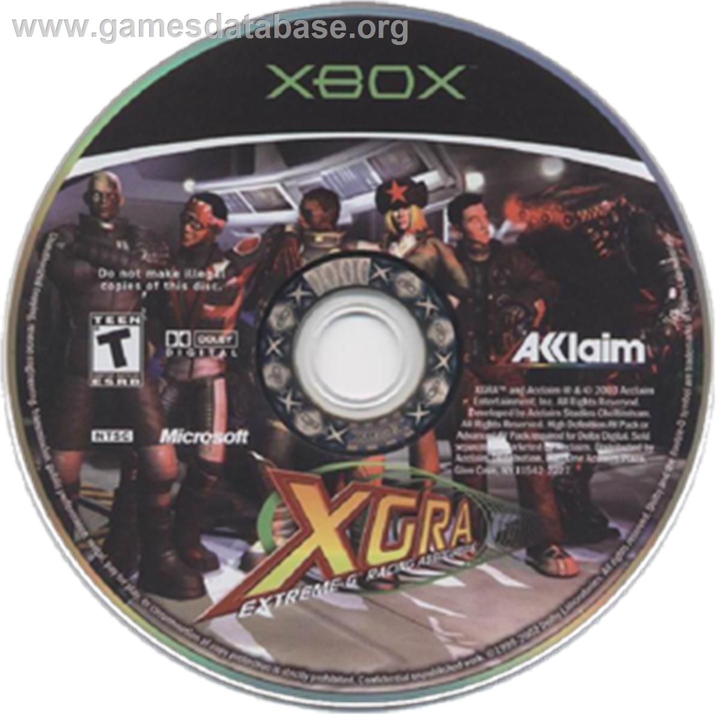 XGRA: Extreme G Racing Association - Microsoft Xbox - Artwork - CD
