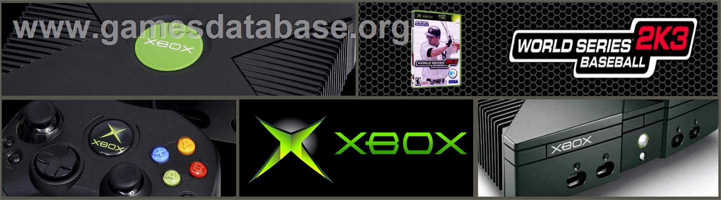World Series Baseball 2K3 - Microsoft Xbox - Artwork - Marquee