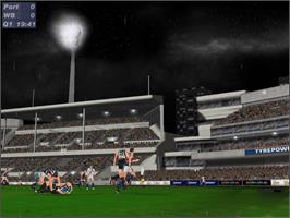 In game image of AFL Live 2003 on the Microsoft Xbox.