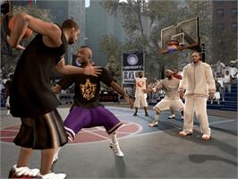 In game image of AND 1 Streetball on the Microsoft Xbox.