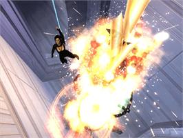 In game image of Aeon Flux on the Microsoft Xbox.